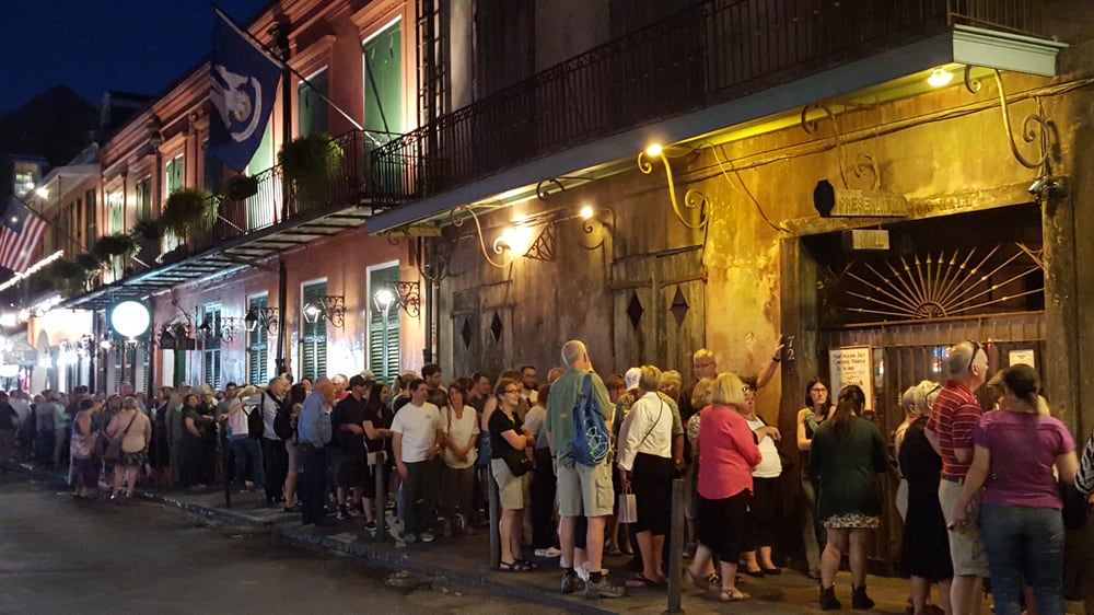 Preservation Hall had a line of 100+ people for each of