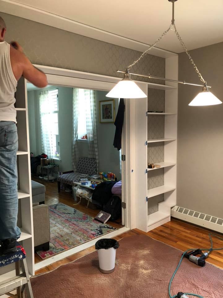 Installing Custom Shelving Unit Client S Design Yelp 117 Photos For Skilled Service Repair Installation