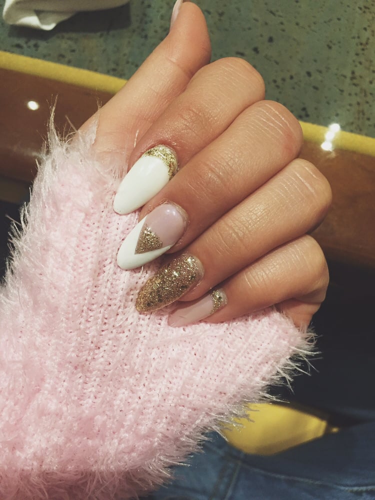 Pink White N Gold Yelp Photo Of Color Nails Salon San Jose Ca United States Pink