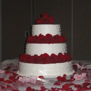 Eastern Accents - Ann Arbor, MI, United States. 3-tier wedding cake with roses