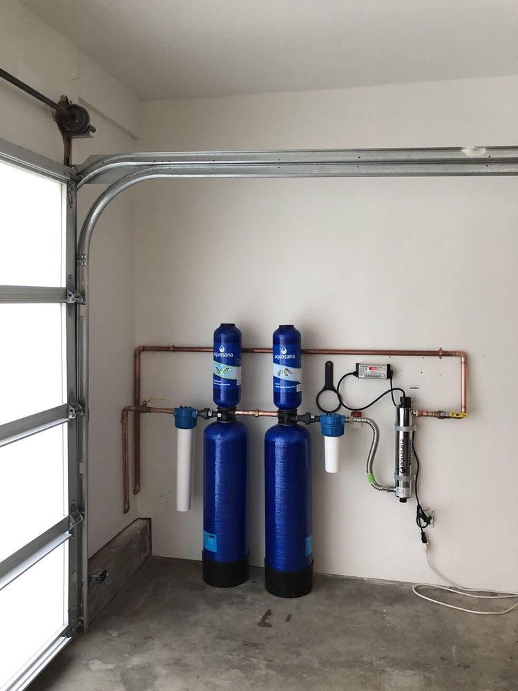 Whole House Aquasana Water Filter System Installed In Garage Yelp Photo Of Randall Plumbing Los Angeles Ca United States Whole House Aquasana