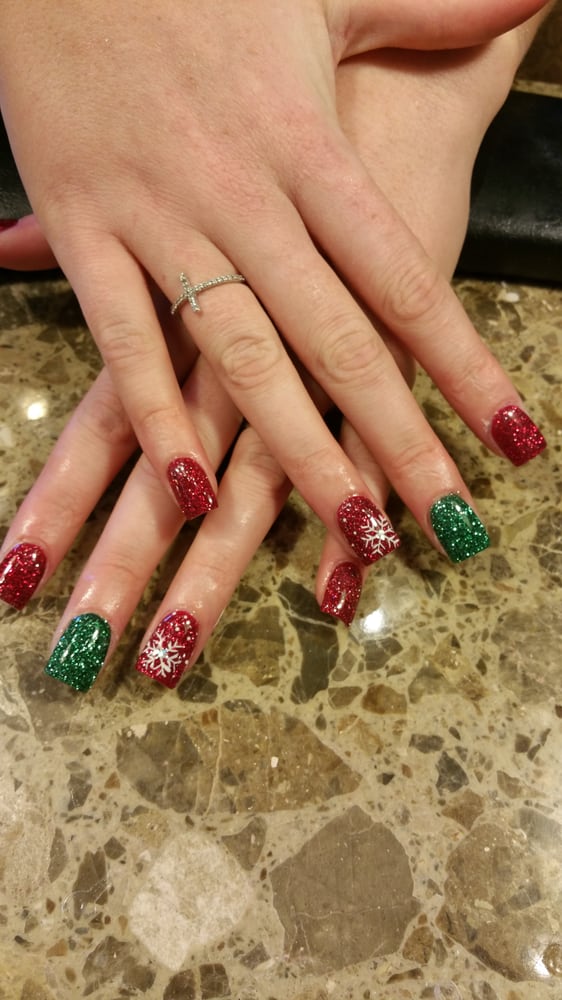 Nexgen Nails With A Christmas Design Yelp Photo Of Venetian Nail Spa Boynton Beach Fl United States Nexgen Nails