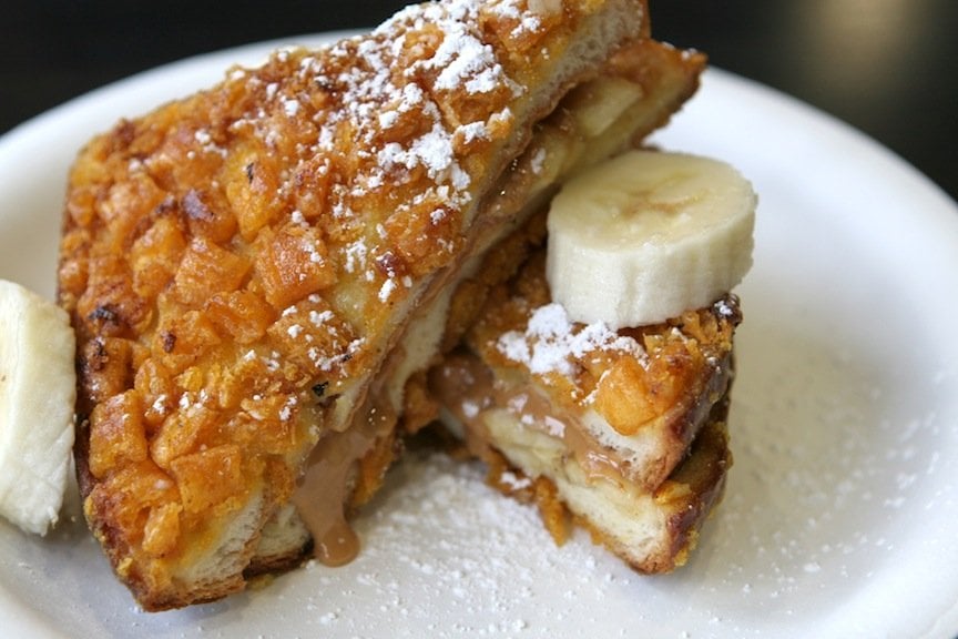 crunchy peanut butter w/ banana french toast Yelp
