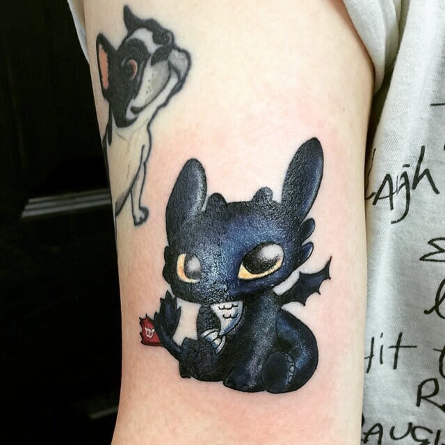 finished product by frank tran my adorable toothless tattoo right finished product by frank tran my adorable toothless tattoo right