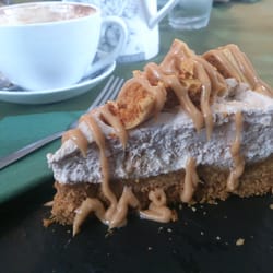 Photo of Honeycomb Bakery & Cafe - Dublin, Republic of Ireland. Honeycomb cheesecake - seems to be either amazing or  terrible depending on who makes it that day!