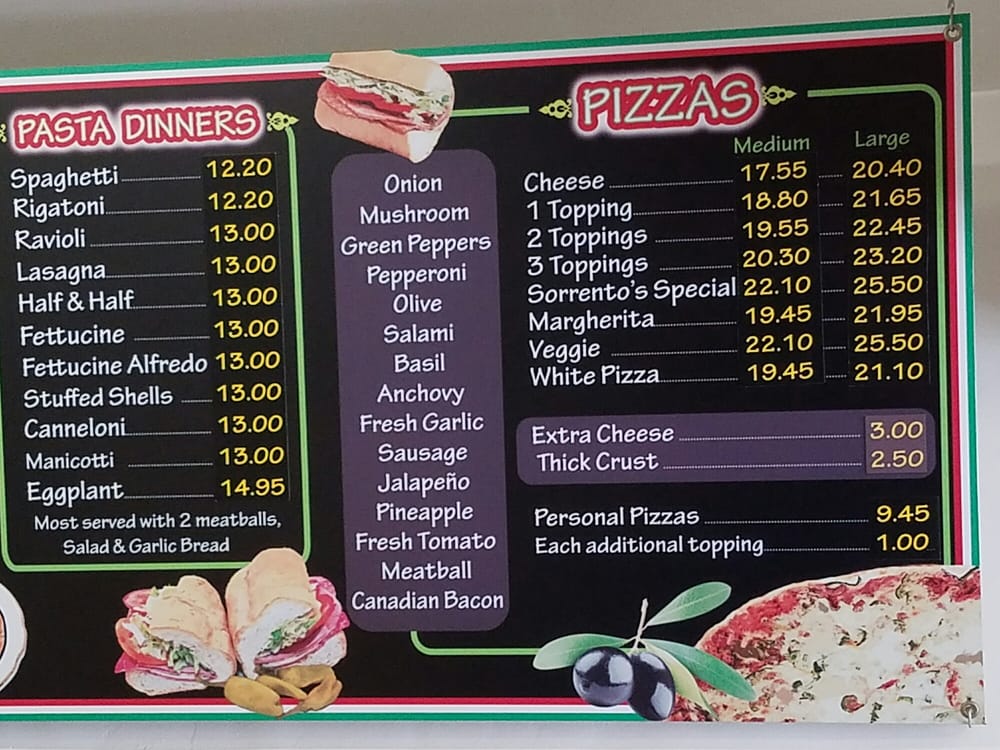 Online Menu of Sorrentos Restaurant Restaurant, San Pedro, California