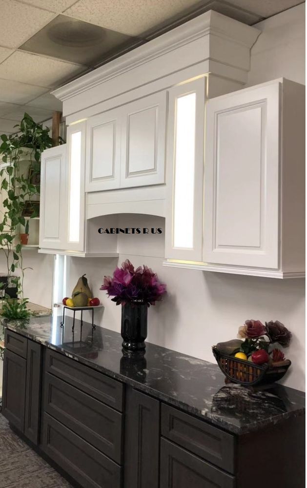 Top Frosty White Raised Panel Bottom Smoke Metallic Yelp Photo Of Cabinets R Us Anaheim Ca United States Top Frosty