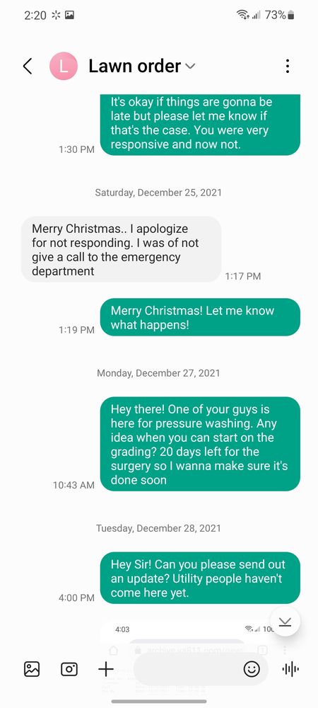 Brown's Lawn In Order