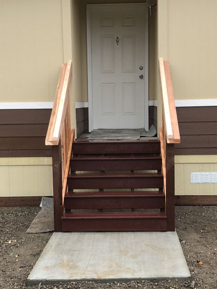 Redwood Pressure Treated And Trex Front Door Yelp Photo Of Punch List Pros Roseville Ca United States Redwood Pressure