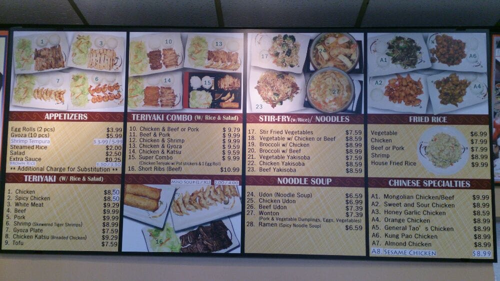 Online Menu of Teriyaki Time Restaurant, Oak Harbor, Washington, 98277 Zmenu