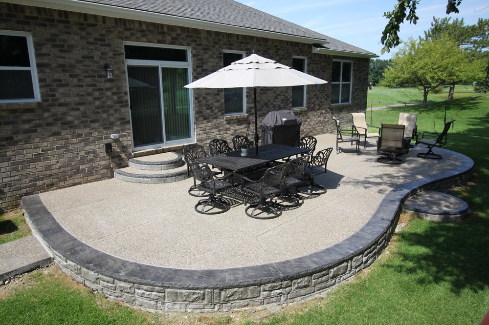 Stamped Concrete Patio Exposed Aggregate
