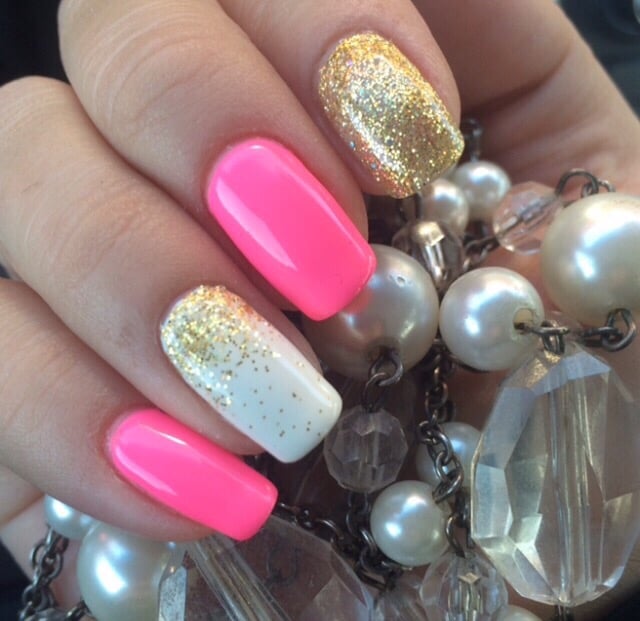 Beautiful Gel Nails Done By Tammy Gelish 56 For Bright Barbie Pink Photo Of Cerritos Nails Spa Ca United States Beautiful Gel