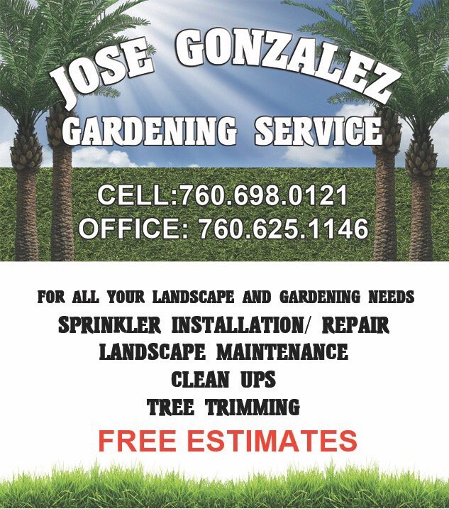 Jose Gonzalez Gardening Service Landscaping Indio, CA Phone