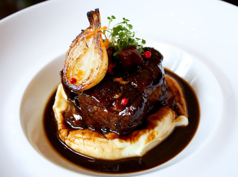 Braised Pork Osso Buco, Spring Onion, Mashed Potatoes 