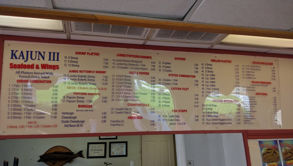 Online Menu of Kajun Seafood & Wings Restaurant, Beaumont, Texas, 77701