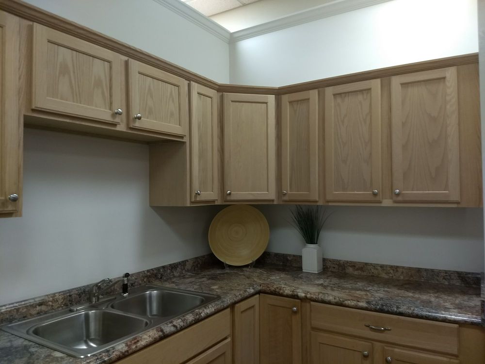 Basic Kitchen Cabinets With That 1970 S Counter Material Yelp