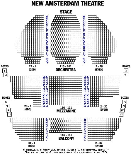 New Amsterdam Theater Map Nyc New Amsterdam Theater Map Nyc
