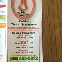La Chinoise - Thai - 486 Boulevard Saint-Charles, Vaudreuil-Dorion, QC ...
