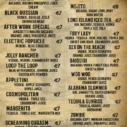 Photo of Molloys Bar & Grill - Dublin, Republic of Ireland. Our Cocktail List 2 for €10 every Monday and Tuesday (not including Mojitos)