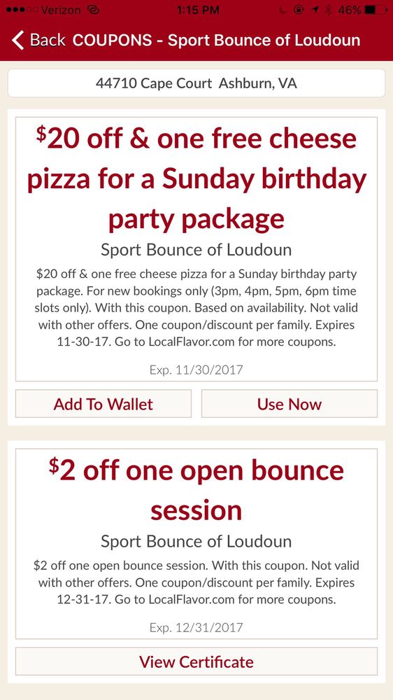 Local flavor coupon code