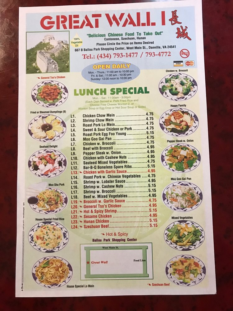 Great Wall Take-Out & Eat-In