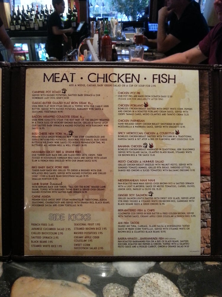 Lazy Dog Restaurant Concord Ca Menu Lazy Dog Restaurant Concord Ca Menu