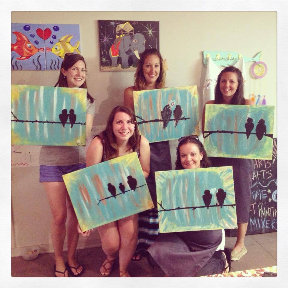 Girls Night Out Birds Painting At Anchor Arts Yelp Photo Of Anchor Arts Margate City Nj United States Girls Night Out