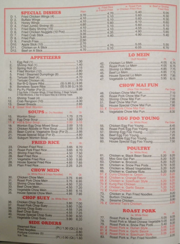 Online Menu Of Great Wall Restaurant Supply North Carolina Online Menu Of Great Wall Restaurant