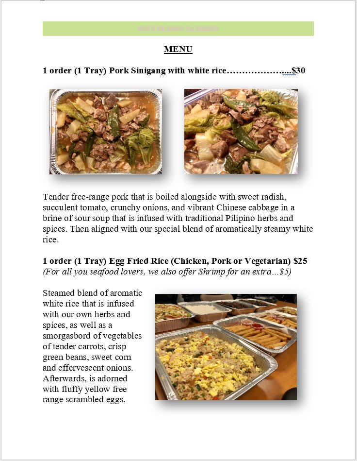 Pot's Pilipino Catering