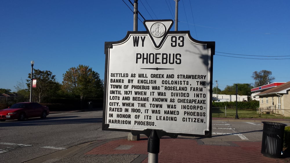 Phoebus Historical Marker Landmarks & Historical Buildings S