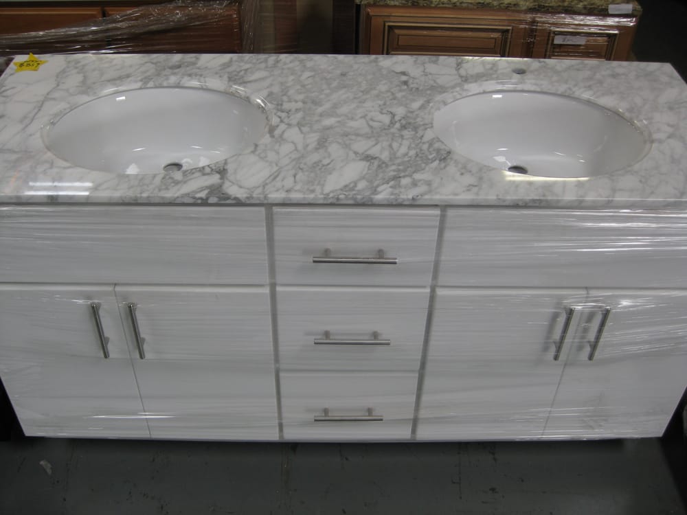 Bathroom Vanities Yelp 60''x21'' bathroom vanity $869 white thermofoil & white carrera - yelp Bathroom Vanities Yelp 60''x21'' bathroom vanity $869 white thermofoil & white carrera - yelp