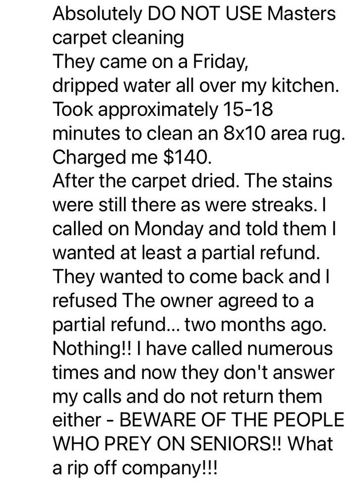 Masters Carpet Cleaning