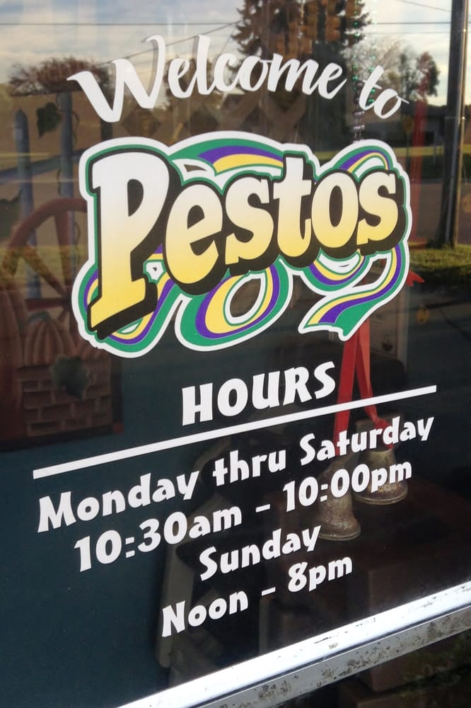Pesto's store hours Yelp
