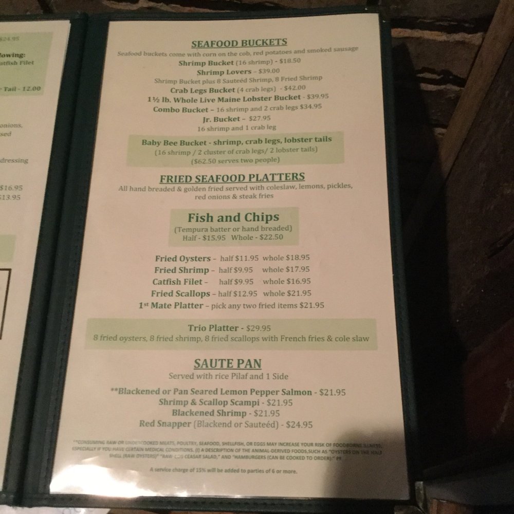 Online Menu Of Oyster House Restaurant Pine Mountain Georgia