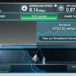 Does the AT&T U-verse speed test produce reliable results?