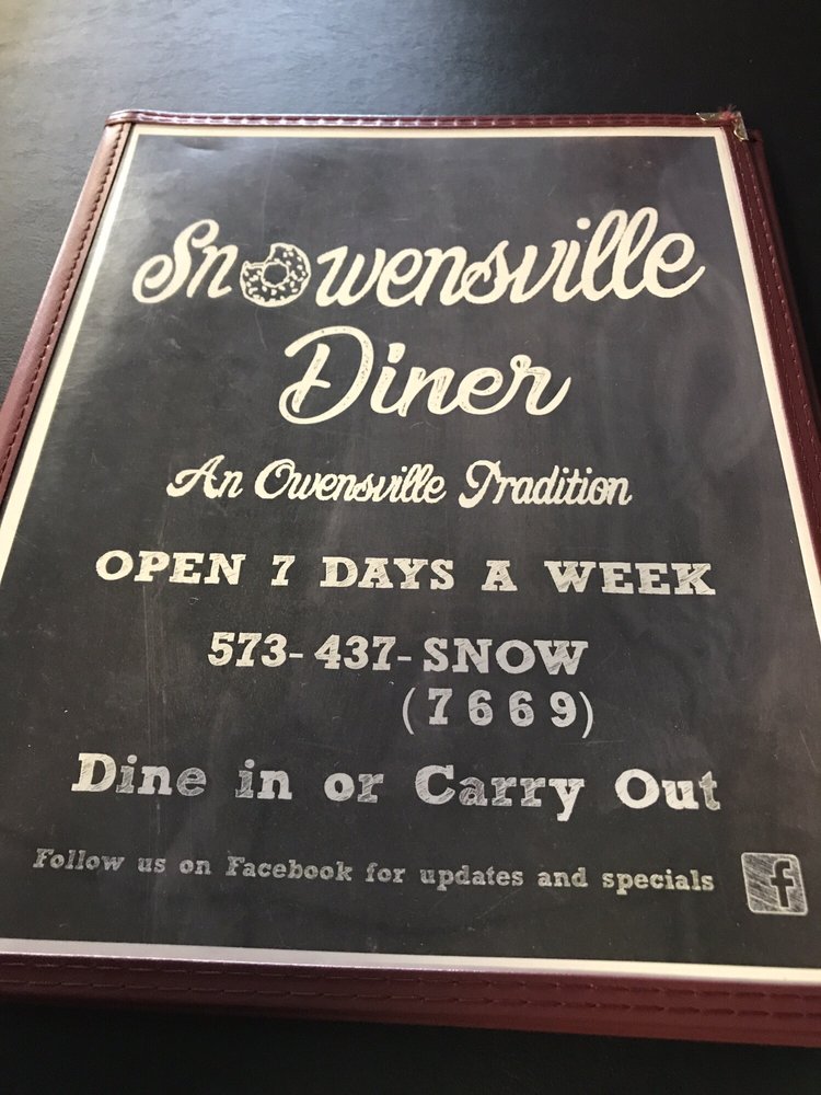 Snowensville Diner Diners 201 S 2nd St, Owensville, MO Restaurant