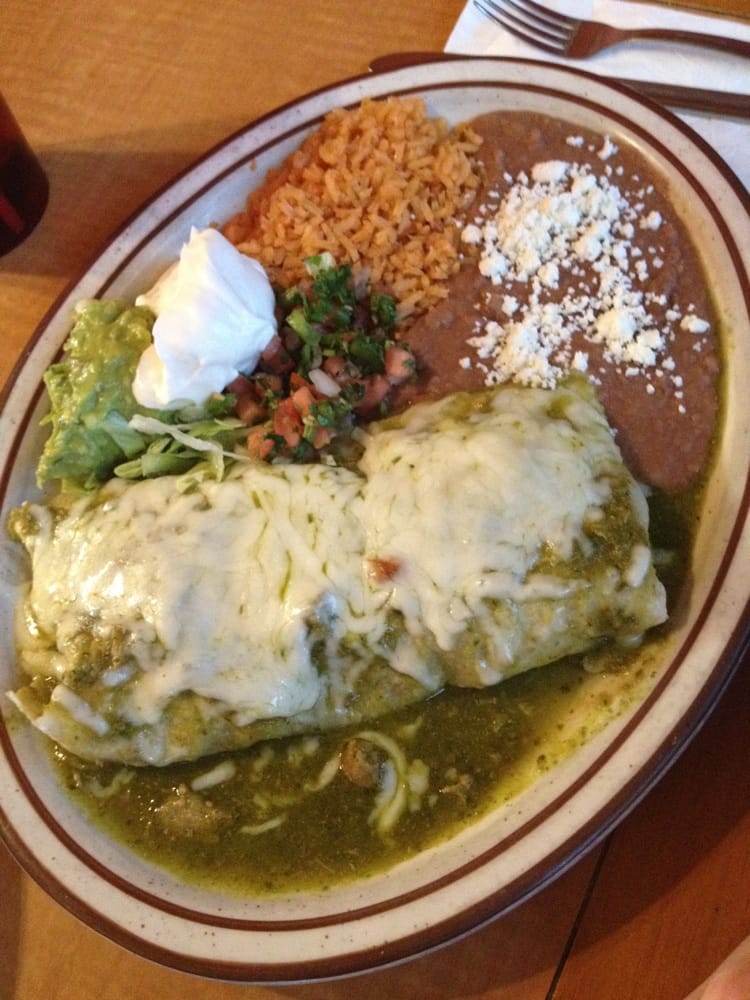 Chile verde wet burrito Yelp