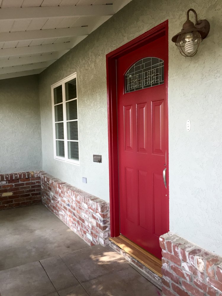 We Added A New Front Door With Stained Glass Window Carlos Painted 19 Photos For Tommy Lane Painting Construction