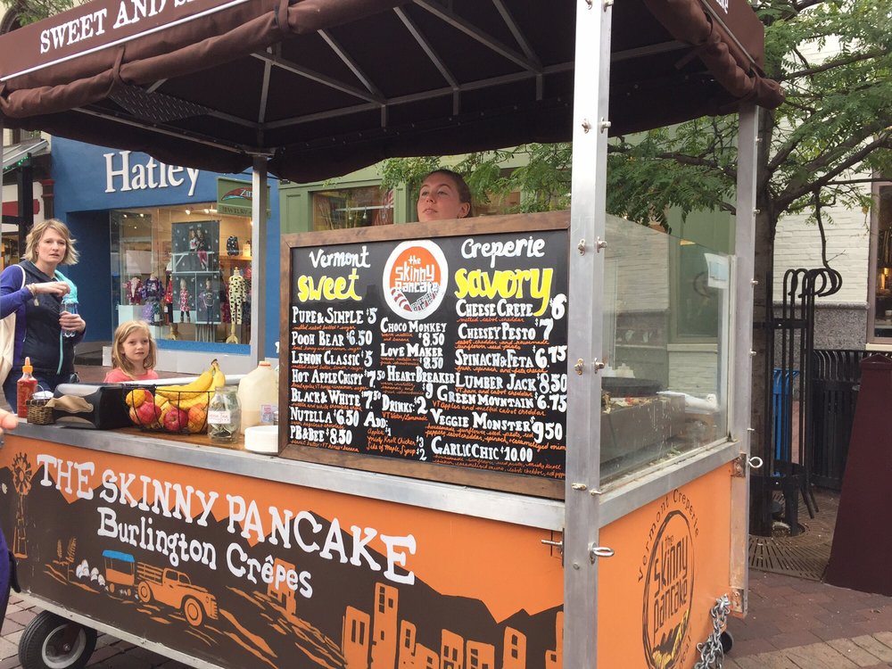 Skinny Pancake Cart UVM Food Trucks 95 University Pl Burlington
