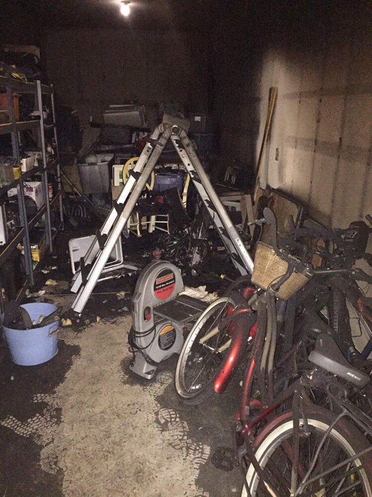 A Garage Fire From Heat Lamp Yelp Photo Of 1800 Water Damage Meridian Id United States A Garage Fire