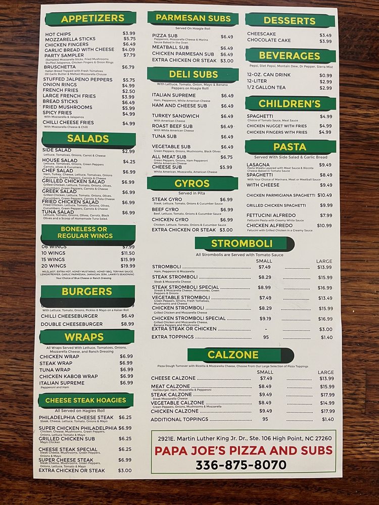 Papa Joe's Pizza and Subs