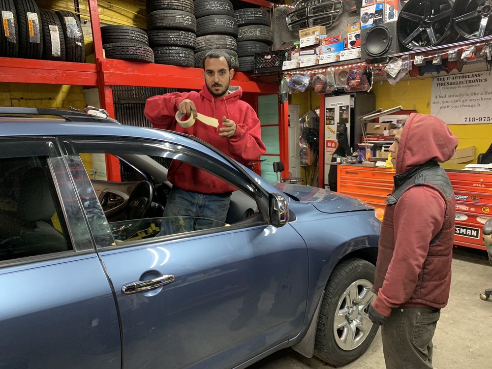 Avenue U Autoglass tires and electronics