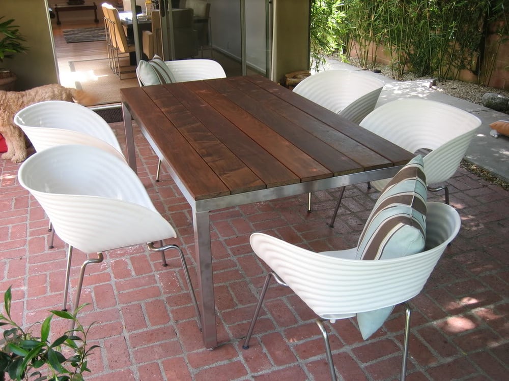 Stainless Steel Outdoor Table With Ipe Wood Top Size 48 X 48 Yelp Mesmerizing Modern Outdoor Furniture Los Angeles Stainless Steel Outdoor Table With Ipe Wood Top Size 48 X 48 Yelp Mesmerizing Modern Outdoor Furniture Los Angeles
