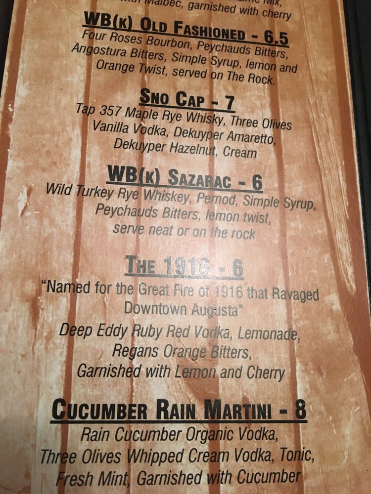 Whiskey Bar Kitchen Menu Augusta Ga Whiskey Bar Kitchen Menu Augusta Ga