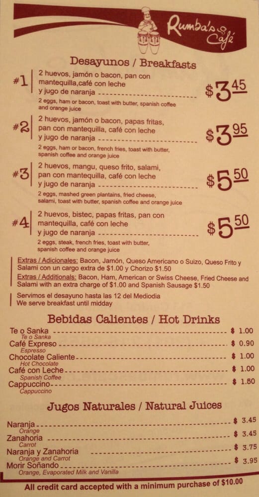 Rumba S Cafe Jersey City Nj Menu Rumba S Cafe Jersey City Nj Menu