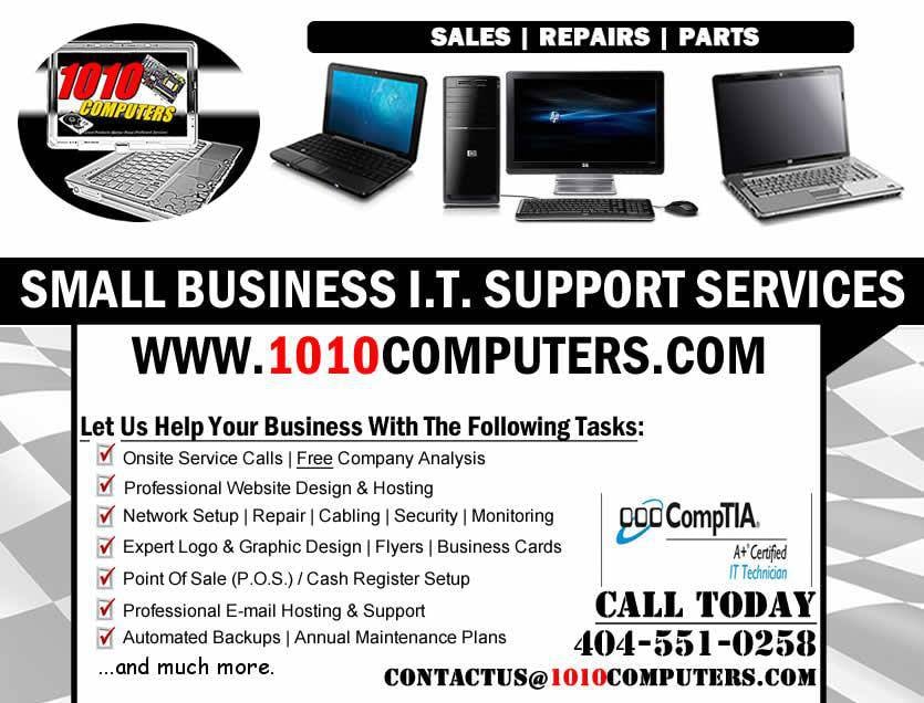 1010computers llc web design 1107 mcdonough pl mcdonough ga computer and network support technician flyers