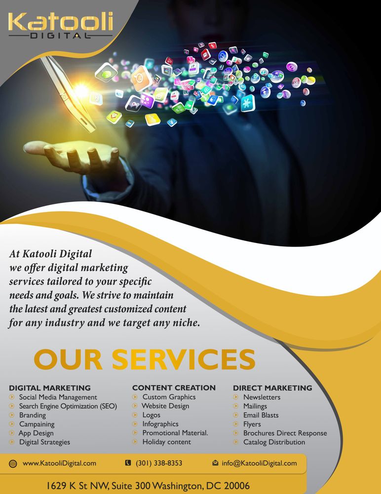 katooli digital marketing 1629 k st nw downtown washington dc marketing services flyers