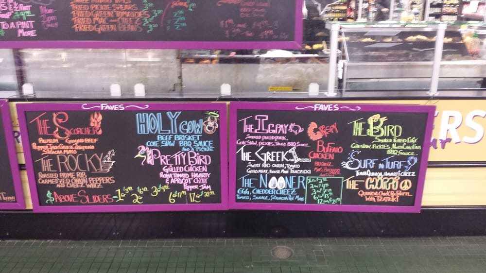 Bottom portion of Slider Menu at the hot counter Yelp