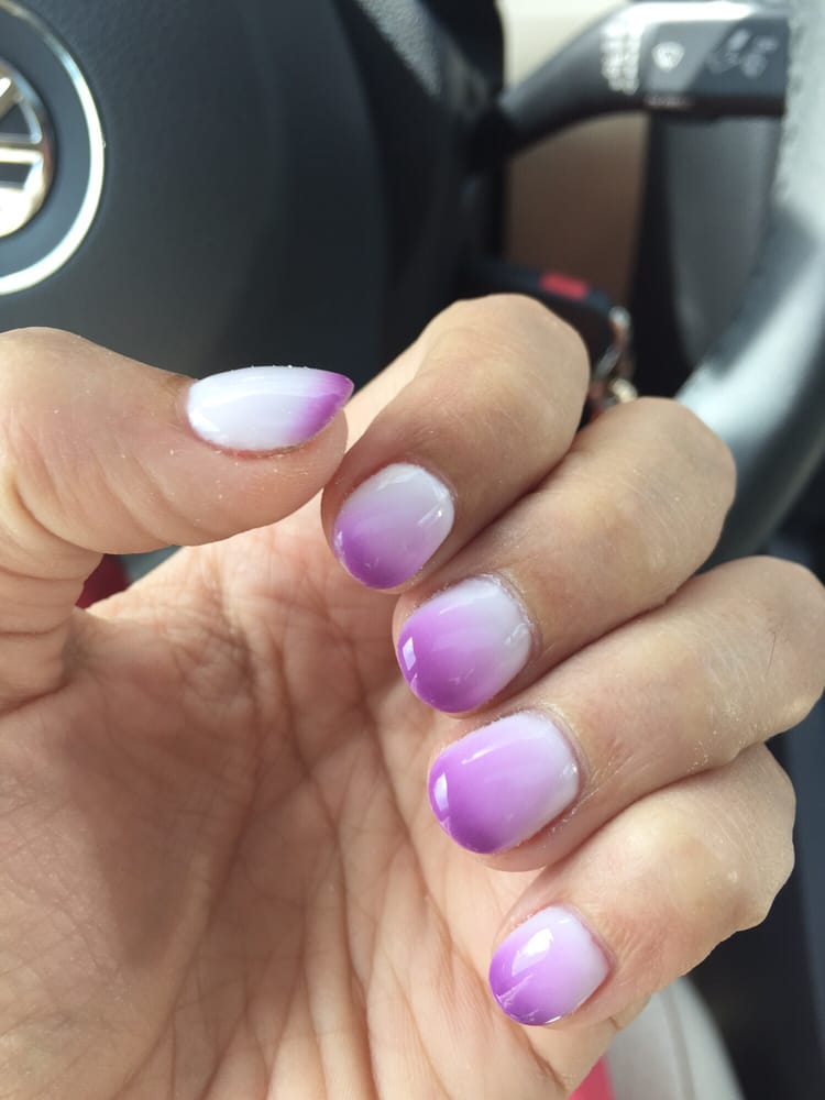 Gel Manicure With Acrylic Nails The Polish Is Mood Changing Photo Of Sandals Nail Salon Mount Pleasant Sc United States Gel Manicure