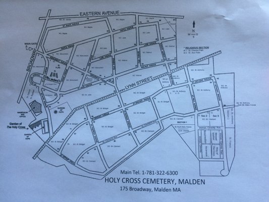 Holy Cross Cemetery 175 Broadway Malden Ma Funeral Homes Mapquest Hotels Nearby